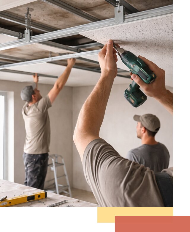 Монтаж акустического потолка в грозном под ключ