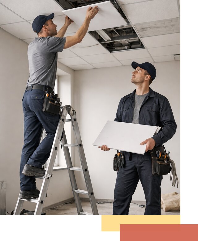 Обслуживание подвесного потолка в грозном — ремонт и чистка