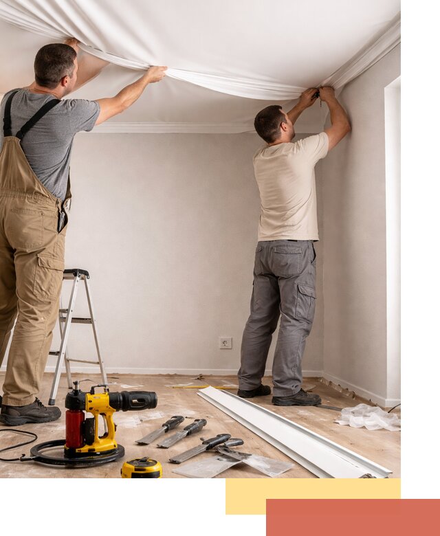 Монтаж ПВХ натяжного потолка в грозном качественно и быстро