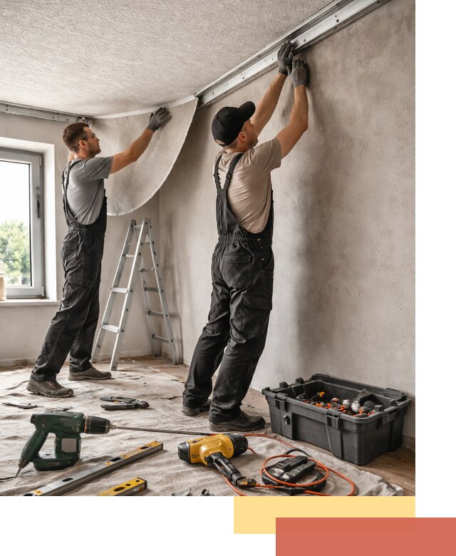 Монтаж фактурного натяжного потолка в грозном качественно и быстро