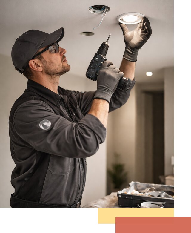 Установка точечных светильников в натяжной потолок в грозном