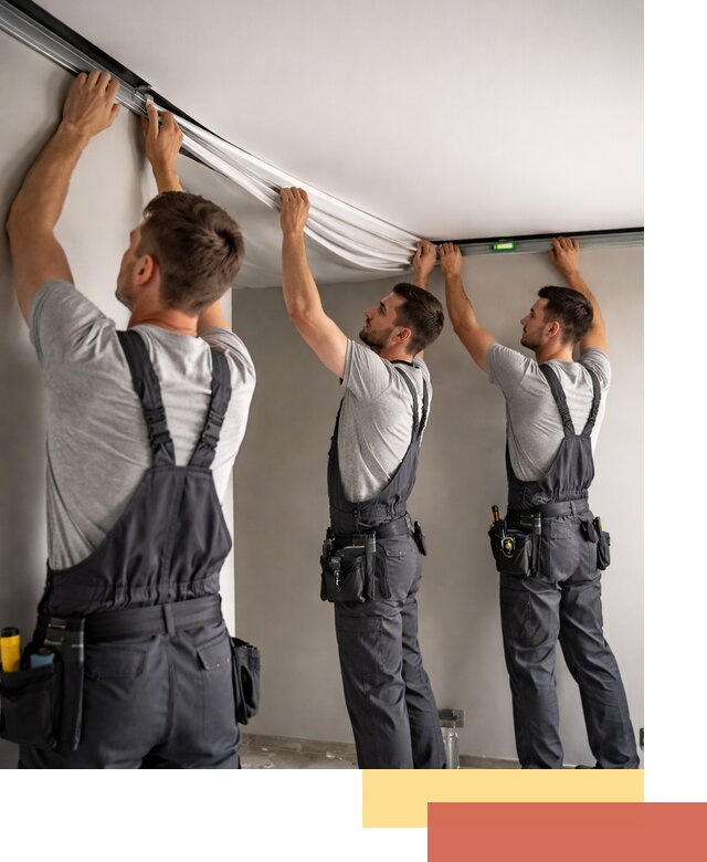 Теневые натяжные потолки в грозном: монтаж и отделка быстро и качественно