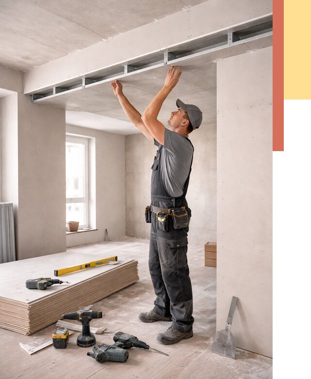 Потолок из гипсокартона с нишей в грозном от 1283 руб. под ключ | ОТДЕЛОЧНИК-Грз