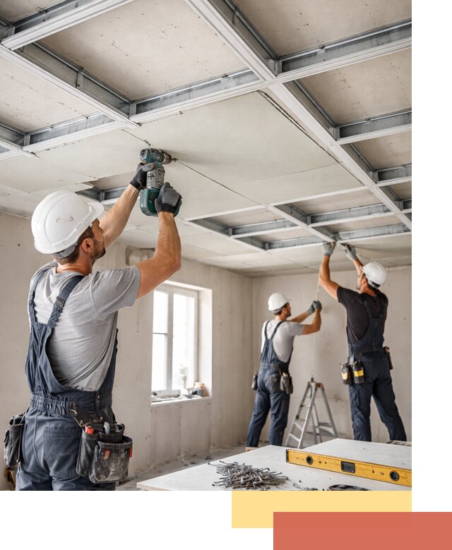 Кессонный потолок из гипсокартона под ключ в грозном