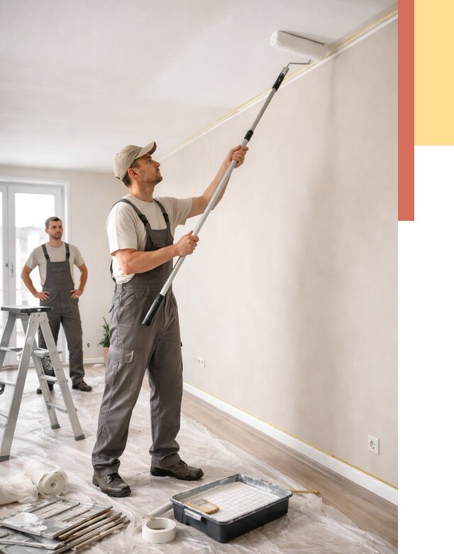 Покраска потолка из гипсокартона в грозном от 4617 руб./м2 — услуги под ключ | ОТДЕЛОЧНИК-Грз