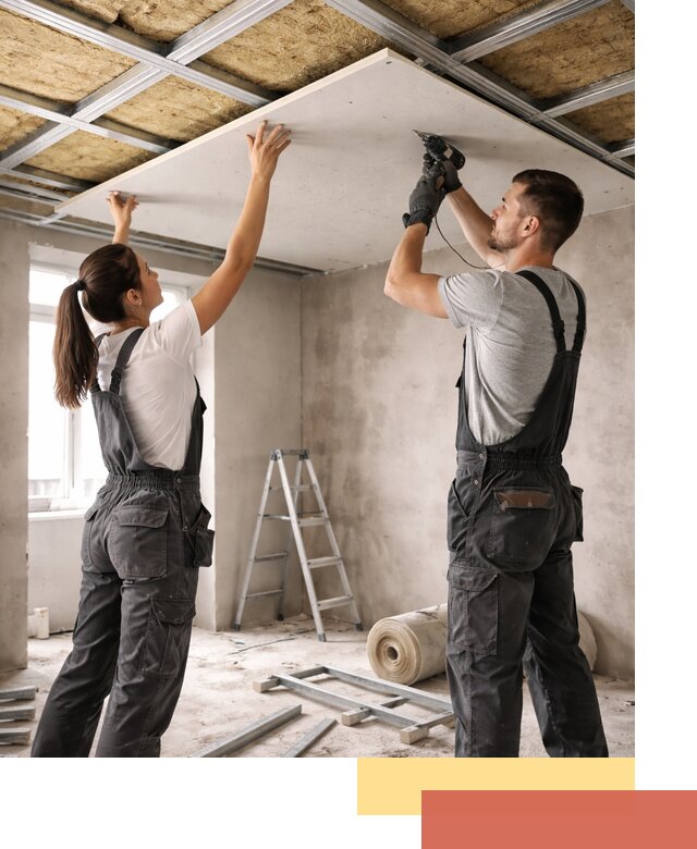 Звукоизоляция потолка из ГКЛ в грозном профессионально и надежно