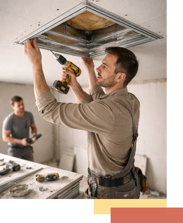 Монтаж люка в потолок из ГКЛ в грозном