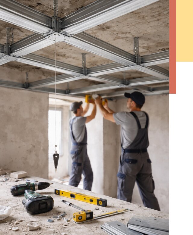 Монтаж каркаса потолка из профиля в грозном от 4617 руб. — услуги ОТДЕЛОЧНИК-Грз