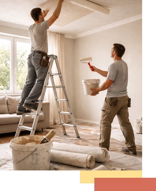 Поклейка обоев на потолок в грозном — качественно и быстро