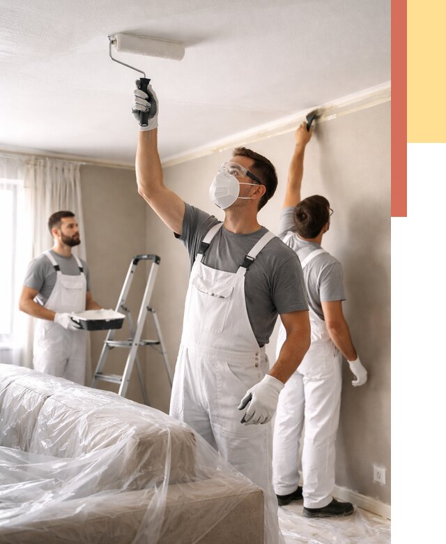 Покраска потолка водоэмельсионной краской в грозном от 2257 руб/м² — услуги под ключ | ОТДЕЛОЧНИК-Грз