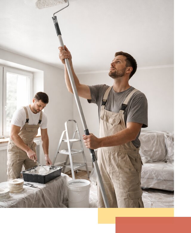 Покраска потолка водоэмульсионной краской в грозном