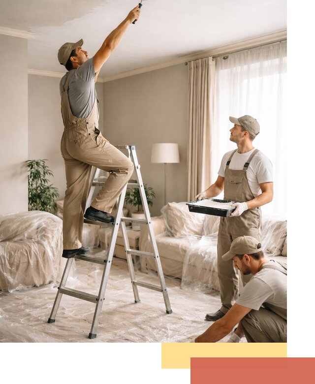 Покраска потолков акриловой краской в грозном качественно и быстро