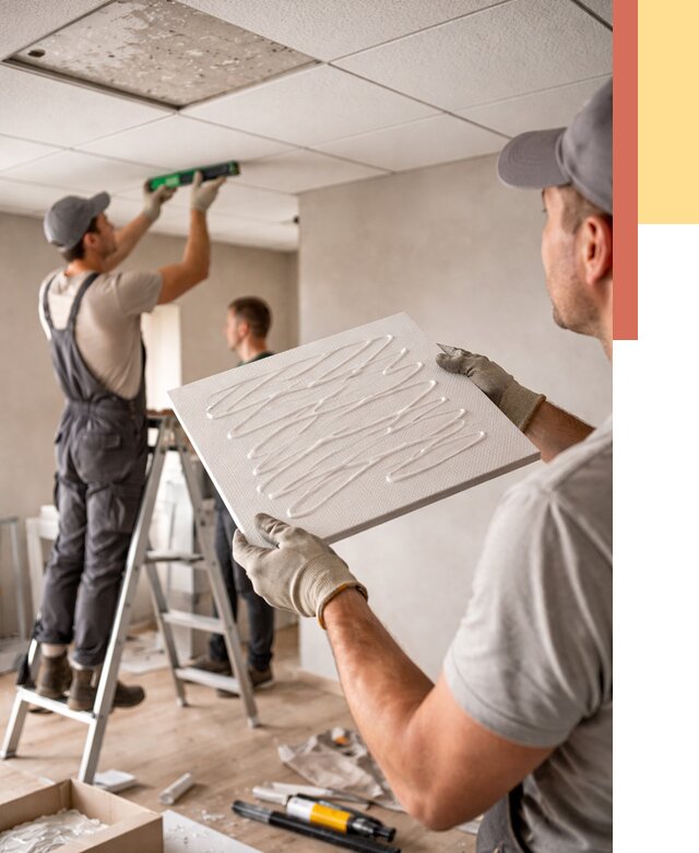 Монтаж потолочной плитки в грозном от 4617 руб. — быстро и недорого | ОТДЕЛОЧНИК-Грз