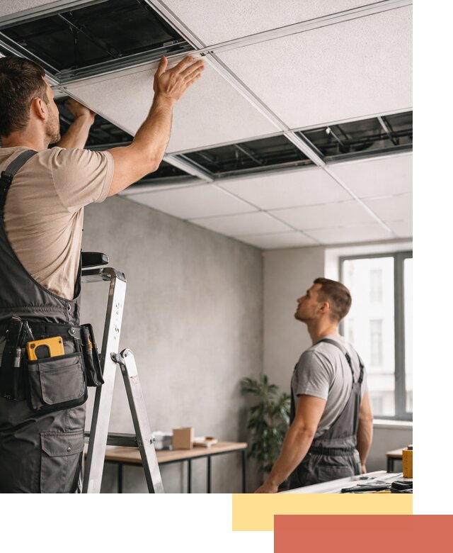 Монтаж потолочной плитки в грозном качественно и в срок