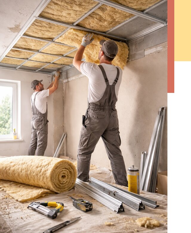 Утепление потолка в грозном от 7388 руб/м2 — недорого, быстро, под ключ | ОТДЕЛОЧНИК-Грз