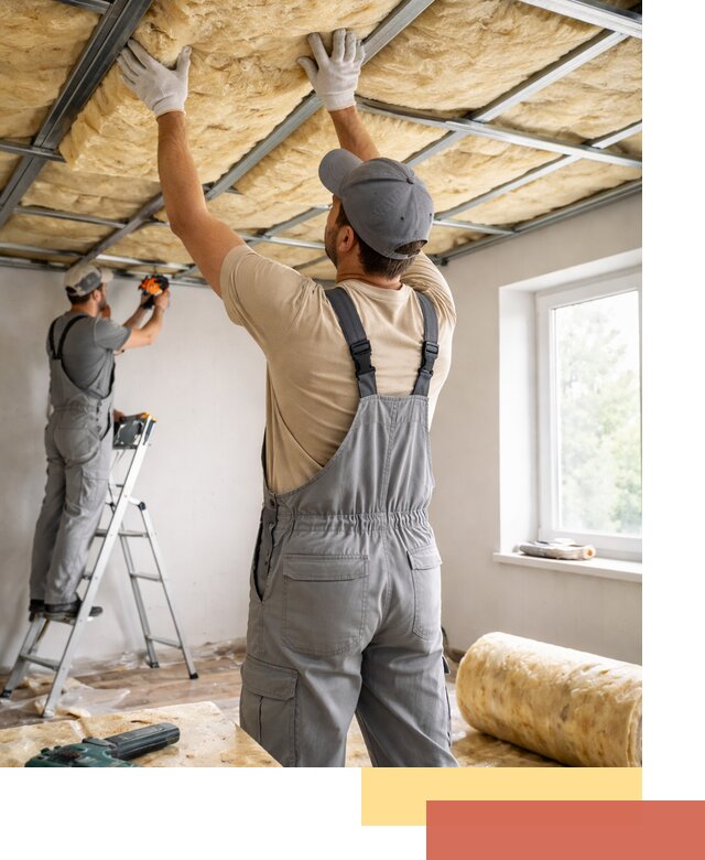 Утепление потолка под ключ в грозном качественно и быстро