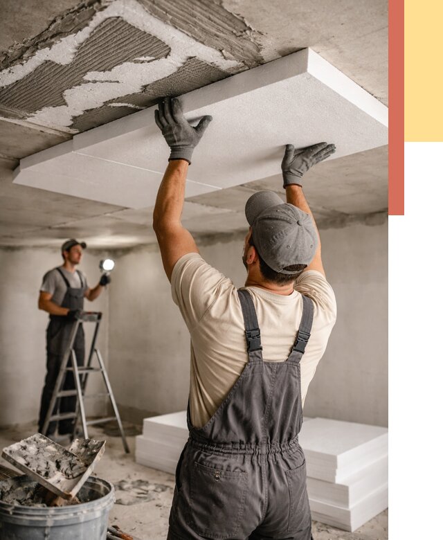 Утепление потолка пенопластом в грозном от 4617 руб/м2 — недорого и быстро | ОТДЕЛОЧНИК-Грз