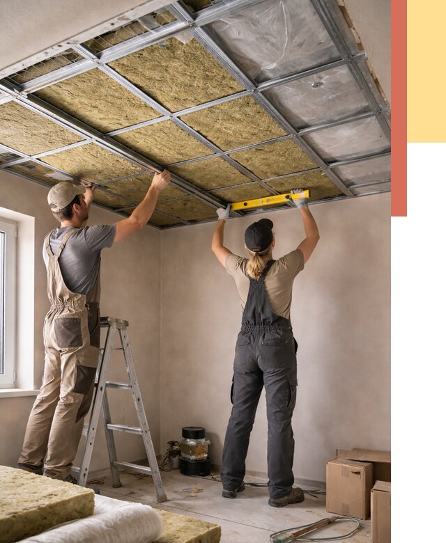 Шумоизоляция потолка в грозном от 1283 руб. под ключ — услуги ОТДЕЛОЧНИК-Грз