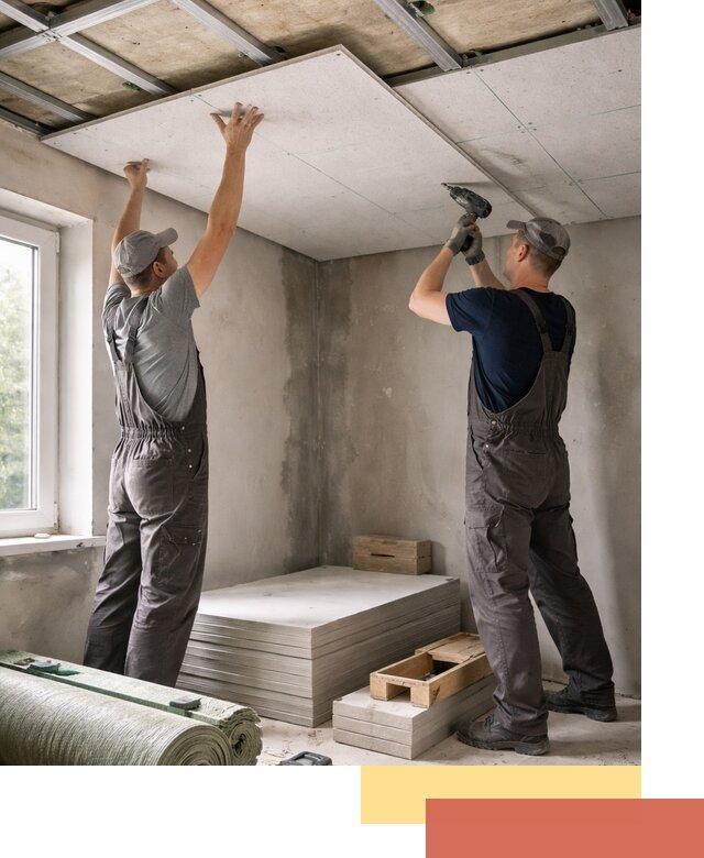 Шумоизоляция потолка панелями ЗИПС в грозном